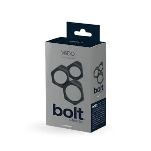 Bolt  Ring Set - Black