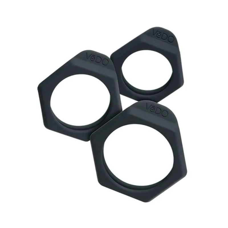 Bolt  Ring Set - Black