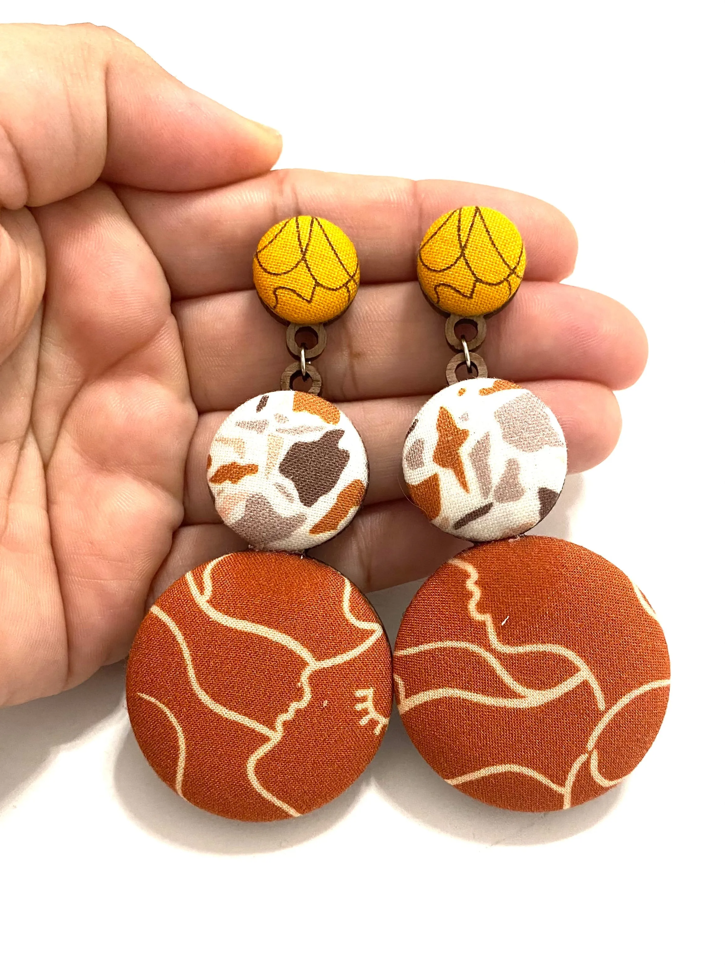 BOTÓN DE AZÚCAR - Big Earrings- Earthy