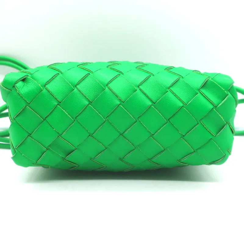 Bottega Veneta Mini Loop Camera Bag Parakeet Green Intrecciato Leather
