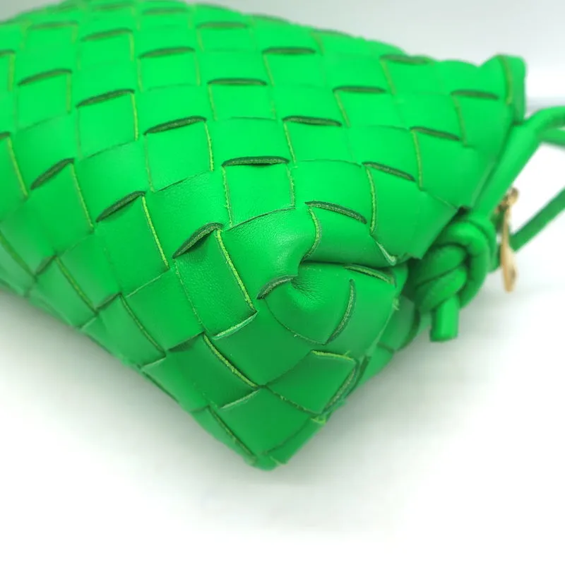 Bottega Veneta Mini Loop Camera Bag Parakeet Green Intrecciato Leather