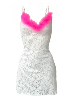 BRIGHT PINK FLUFF NIGHTIE