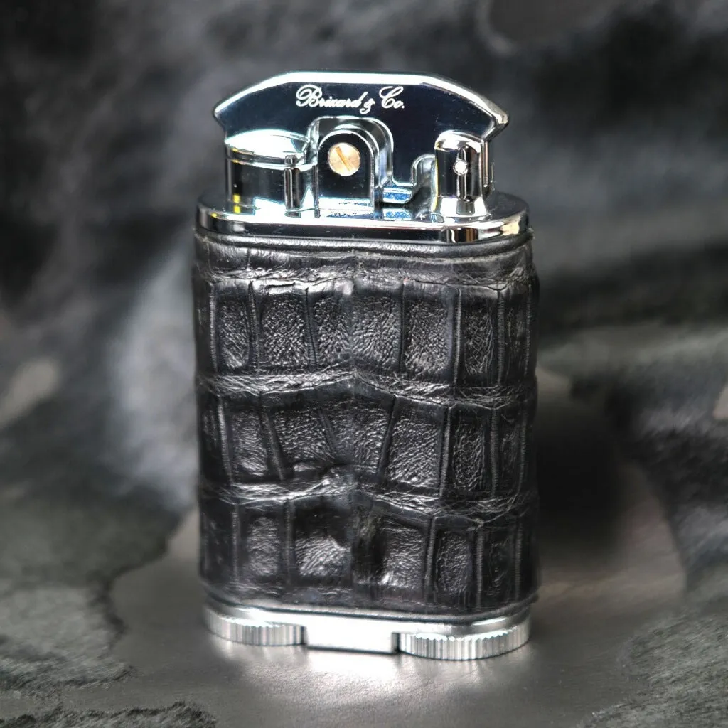 Brizard and Co Gatsby Table Lighter -Black Caiman