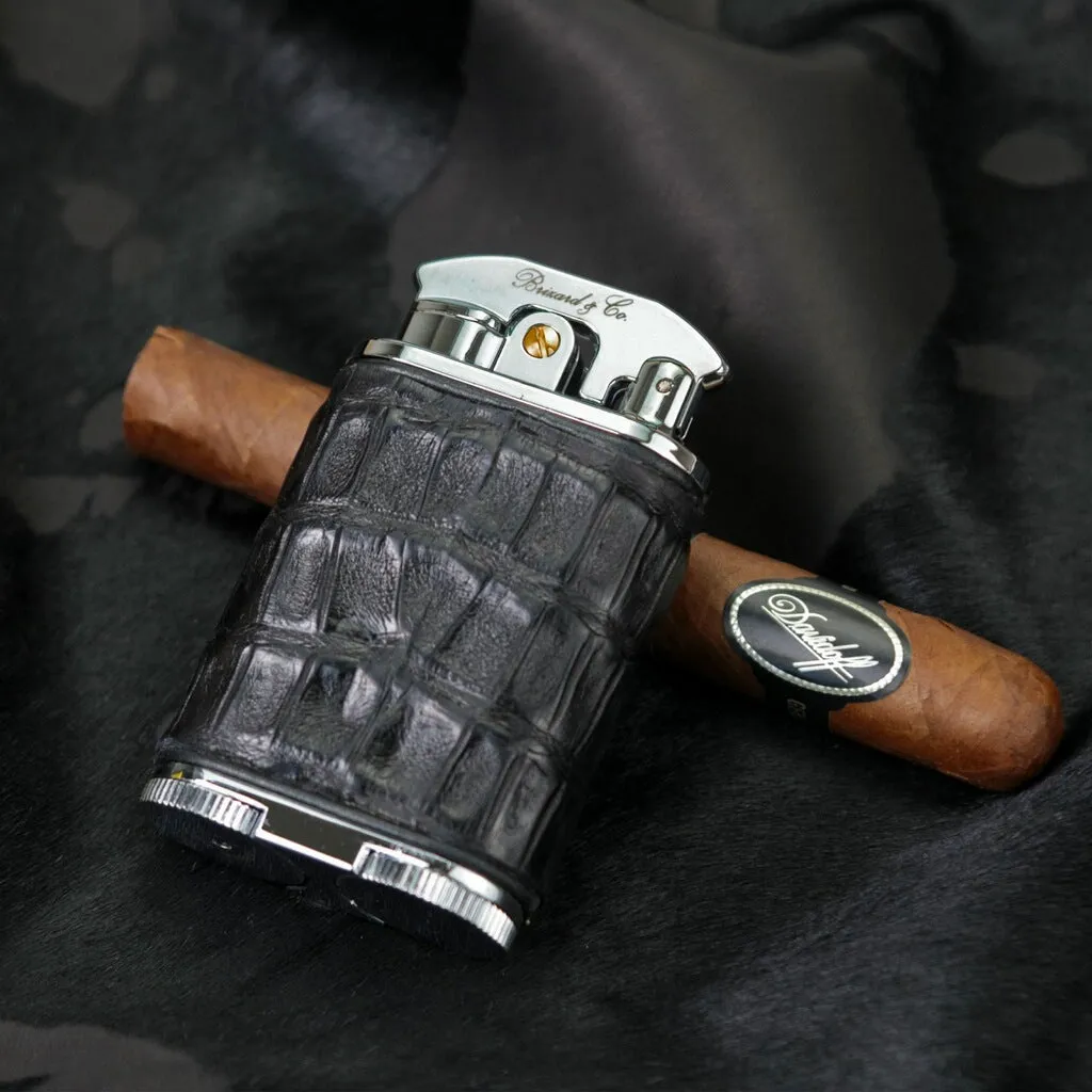 Brizard and Co Gatsby Table Lighter -Black Caiman