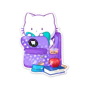 Bubble Kittea Back to School Sparkly Sticker