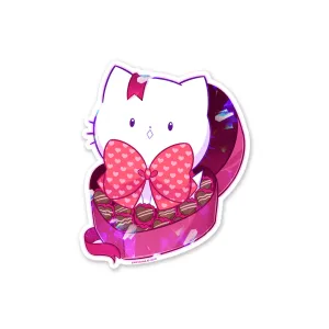 Bubble Kittea Box of Chocolates Sparkly Sticker