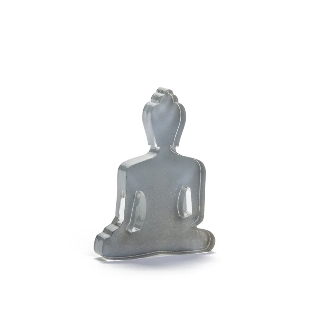 Buddha statue set of 3 - Concrete, Blue and Gray