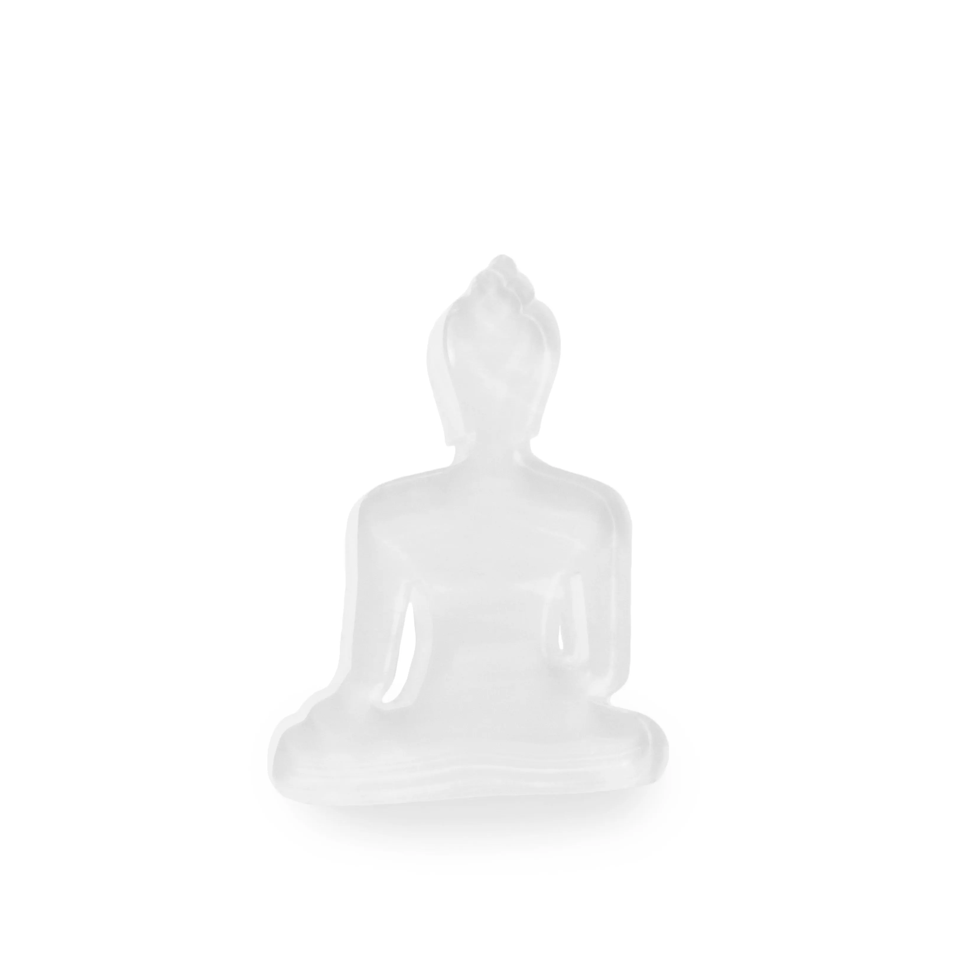 Buddha statue set of 3 - Turquoise, White and Neon Green