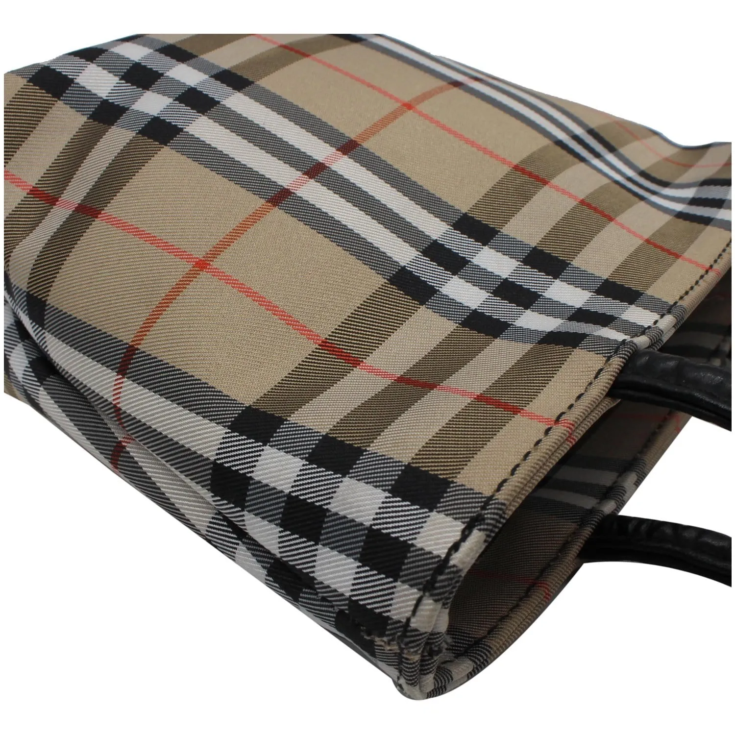 BURBERRY Mini Nova Check Canvas Tote Bag Beige