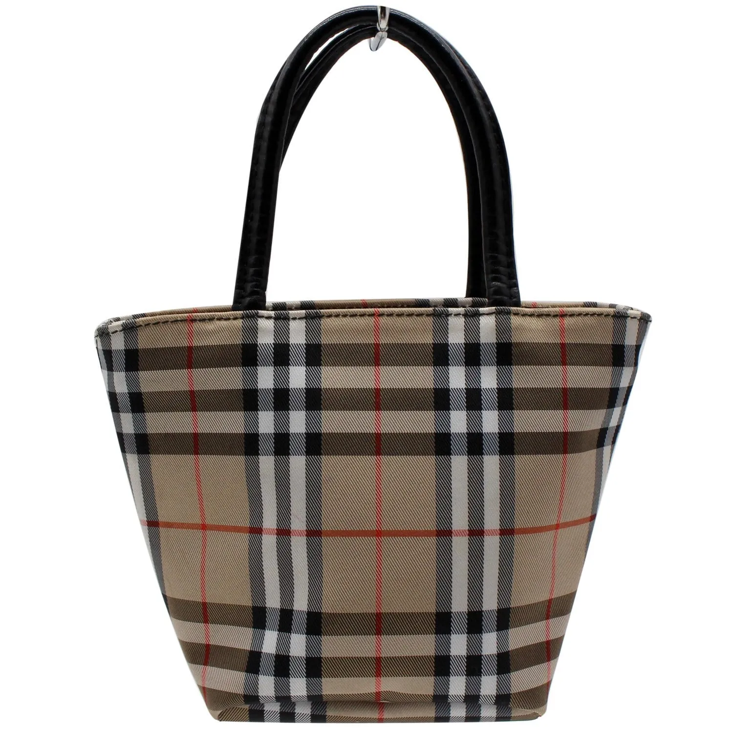 BURBERRY Mini Nova Check Canvas Tote Bag Beige