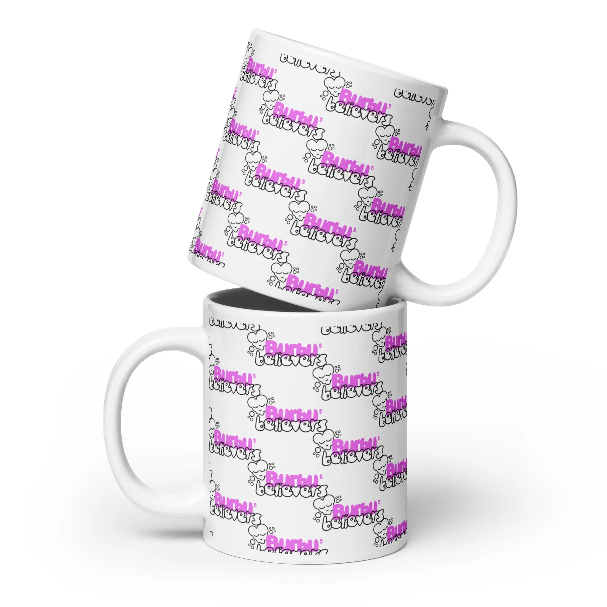 BURBU BELIEVERS White glossy mug