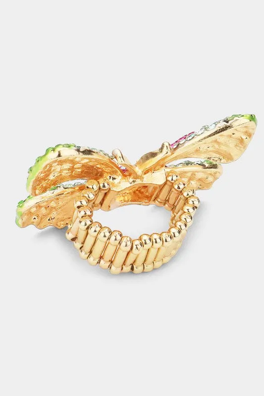 Butterfly Ring: Gold Mix