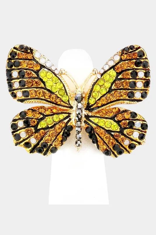 Butterfly Ring: Gold Mix