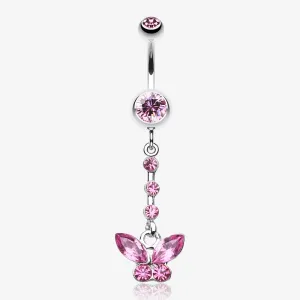 Butterfly Sparkly Belly Button Ring