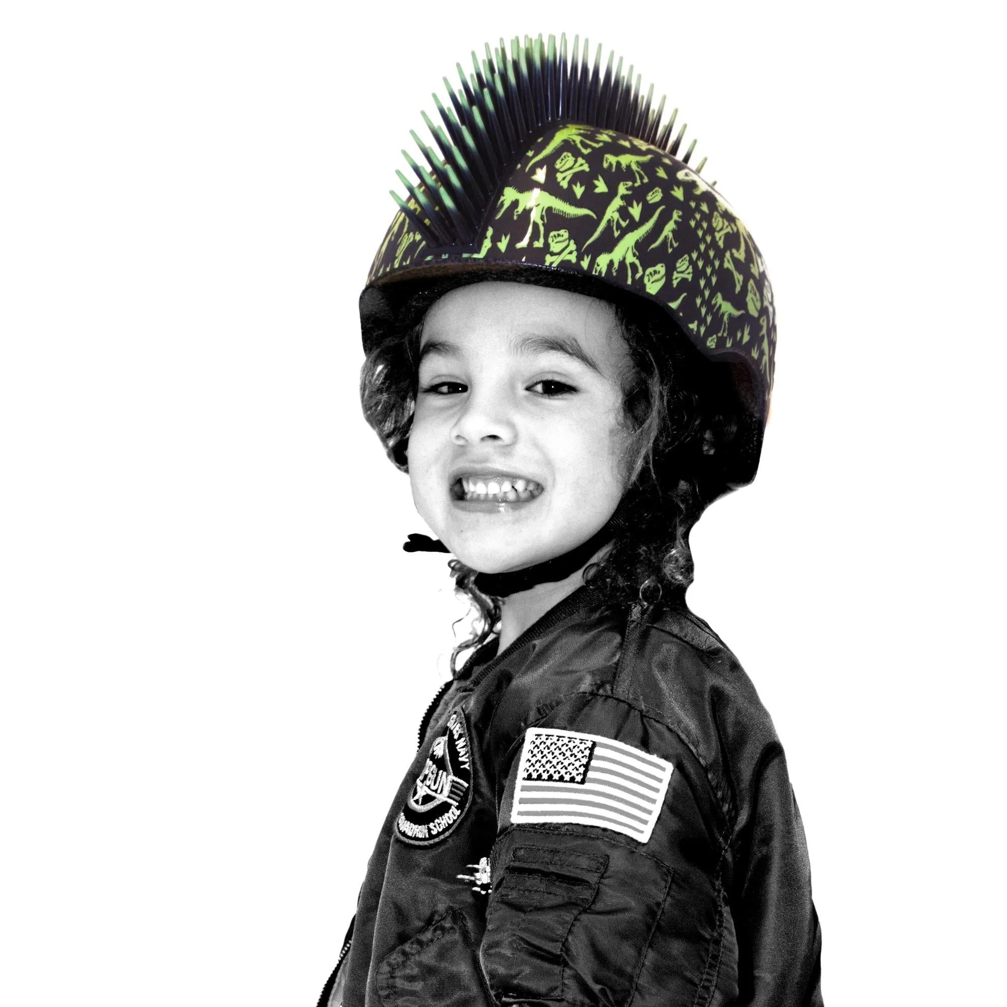 C-Preme Raskullz Toddler Helmet (3  Years) - T-Rex Bonez Mohawk