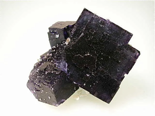 Calcite on Fluorite, Rosiclare Level Minerva #1 Mine, Ozark-Mahoning Company, Cave-in-Rock District, Southern Illinois, Mined ca. 1992-1993, Koster Collection #00172, Miniature 3.0 x 4.0 x 4.0 cm, $45. Online 03/04.  SOLD.