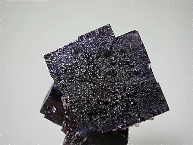 Calcite on Fluorite, Rosiclare Level Minerva #1 Mine, Ozark-Mahoning Company, Cave-in-Rock District, Southern Illinois, Mined ca. 1992-1993, Koster Collection #00172, Miniature 3.0 x 4.0 x 4.0 cm, $45. Online 03/04.  SOLD.