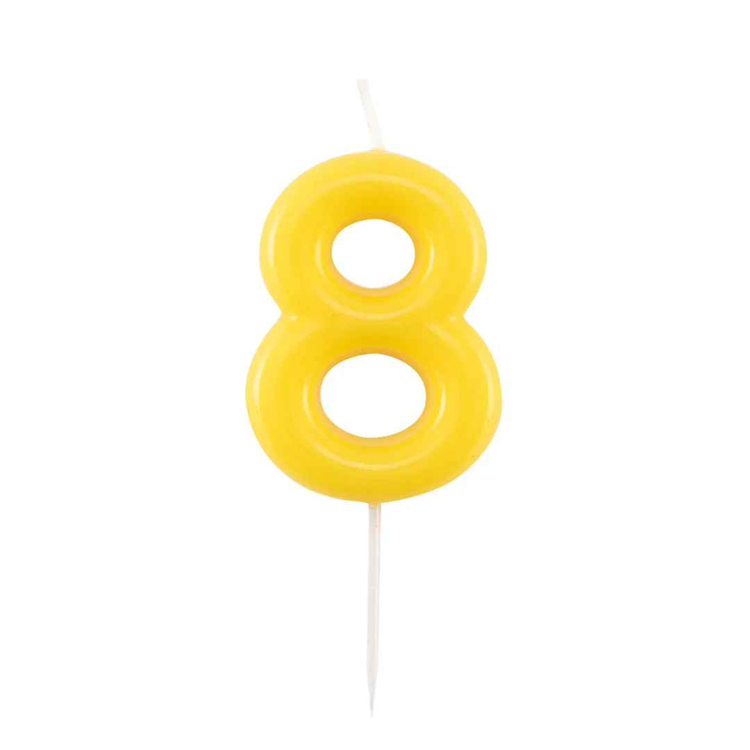 Candelina Compleanno Laccata Giallo