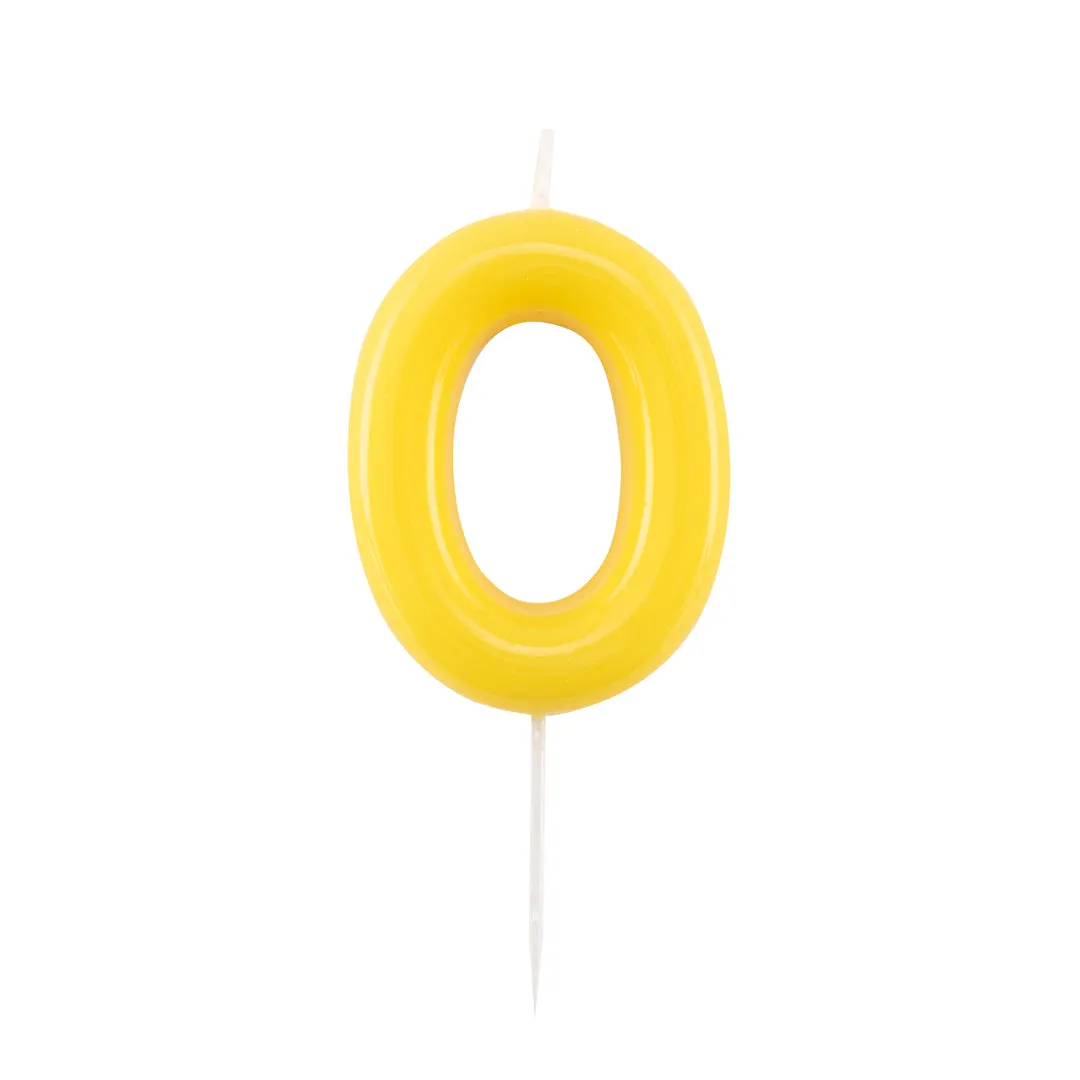 Candelina Compleanno Laccata Giallo
