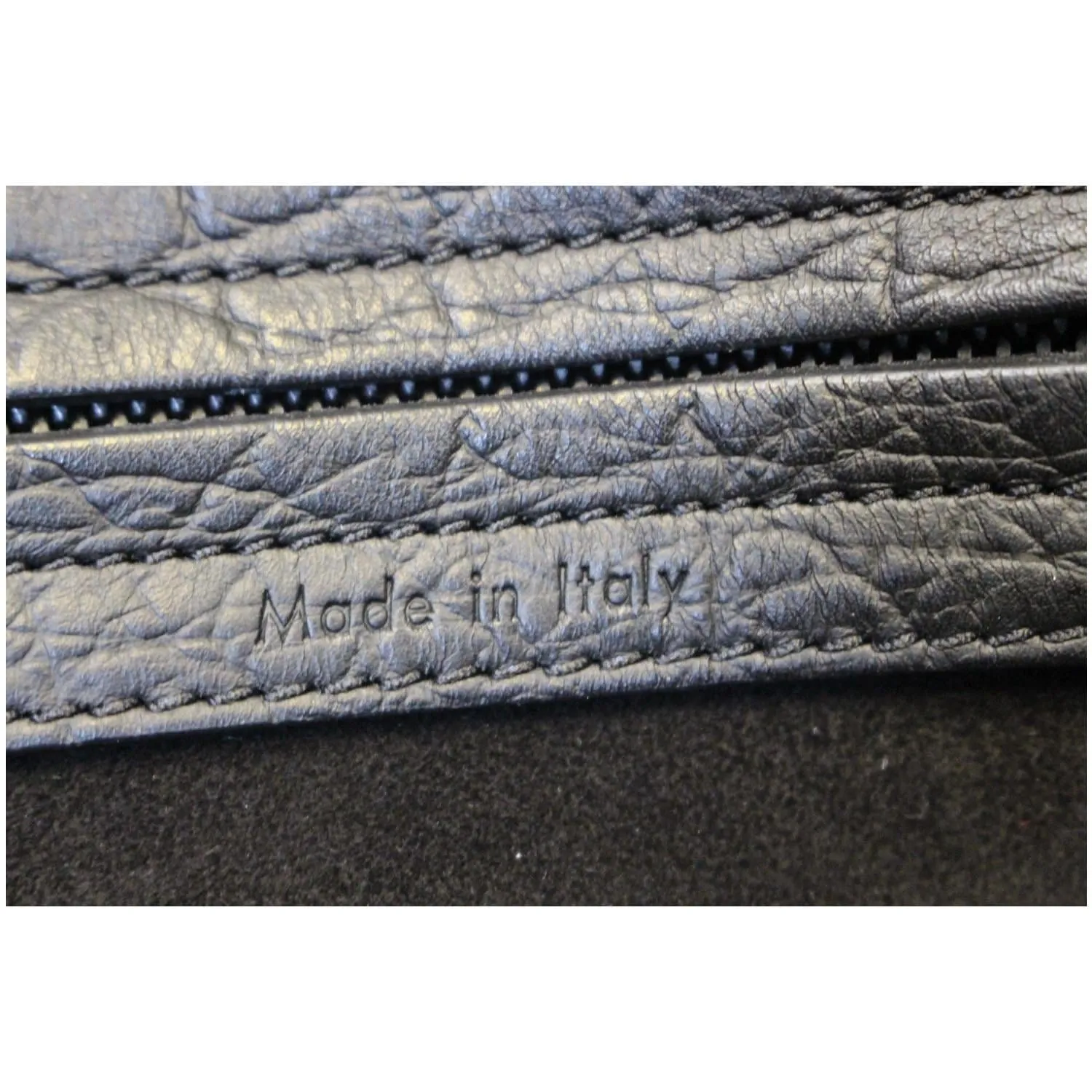 CELINE Croc Stamped Embossed Leather Medium Phantom Luggage Tote Bag