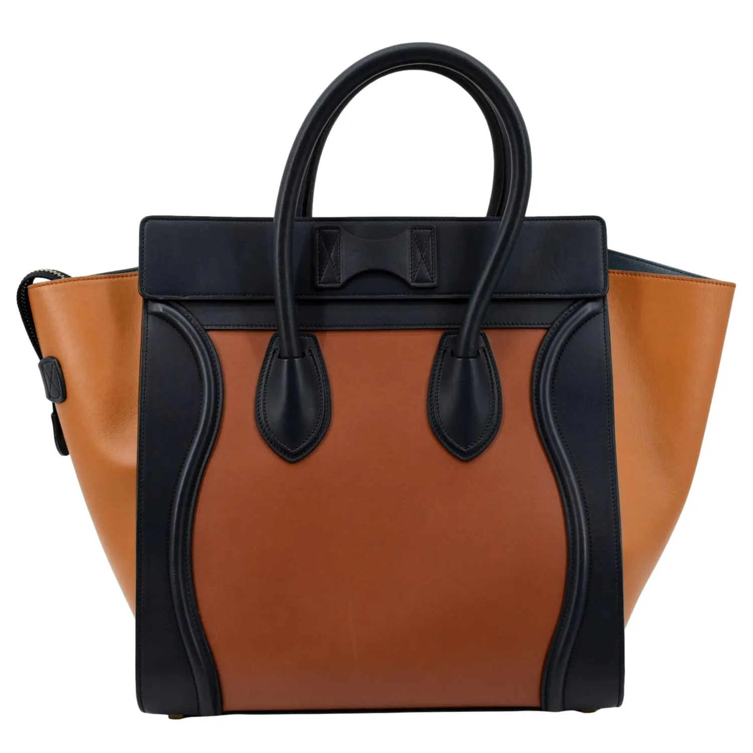 CELINE Luggage Calfskin Leather Tote Bag Tri-Color