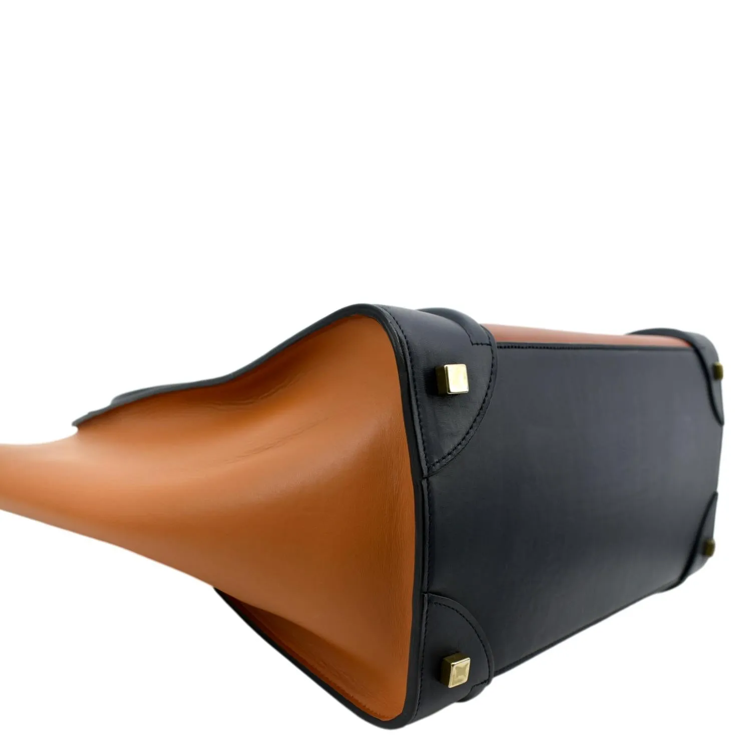 CELINE Luggage Calfskin Leather Tote Bag Tri-Color