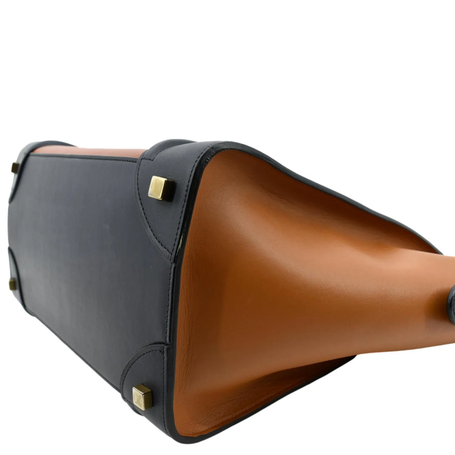 CELINE Luggage Calfskin Leather Tote Bag Tri-Color