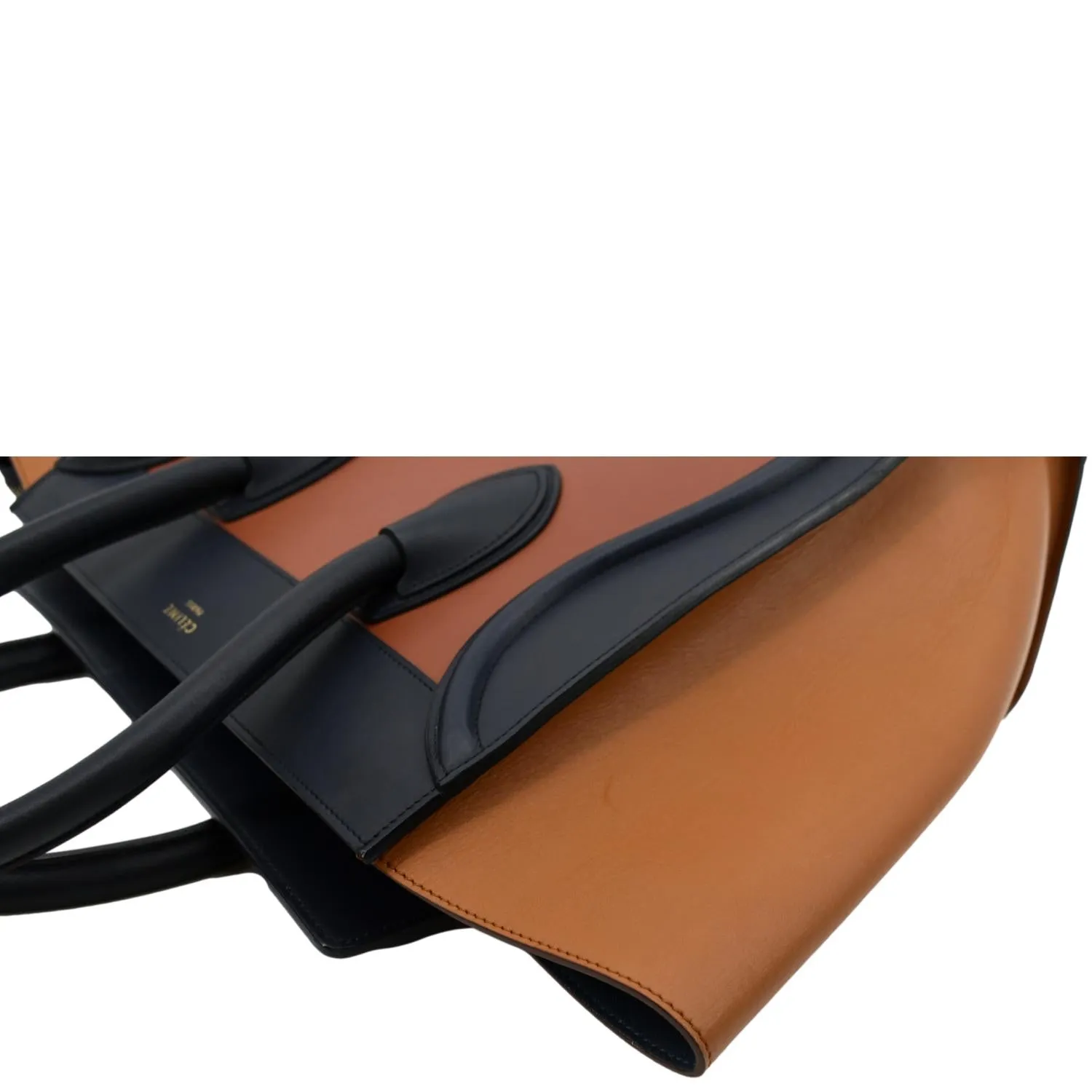 CELINE Luggage Calfskin Leather Tote Bag Tri-Color