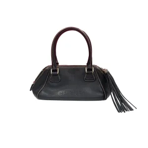 Chanel Black Leather Tassle Shoulder Bag