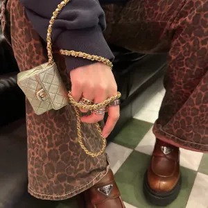 Chanel Gold Micro Chain Bag