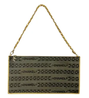 Chanel Green Calf-hair Chain Bag