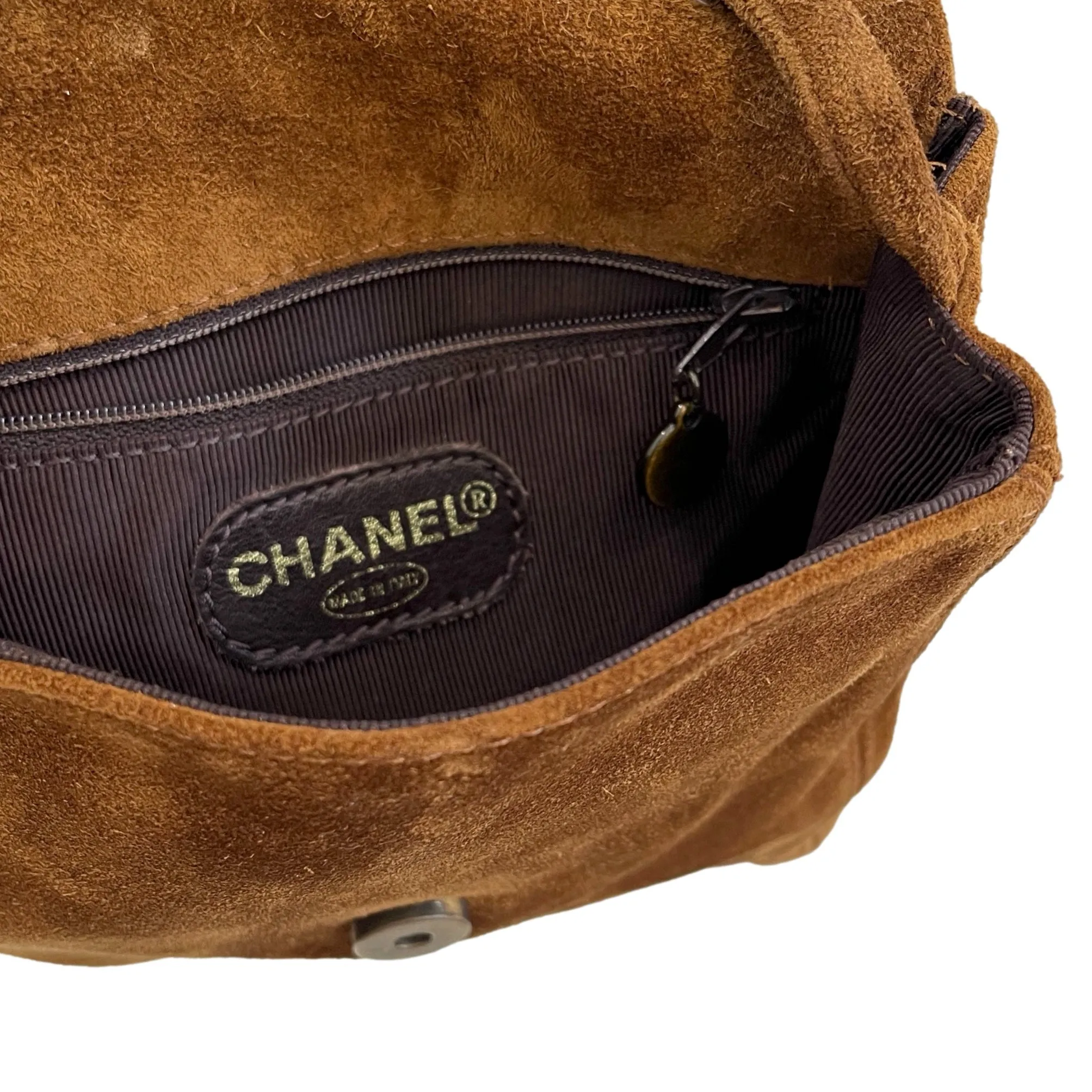 Chanel Tan Suede Mini Shoulder Bag