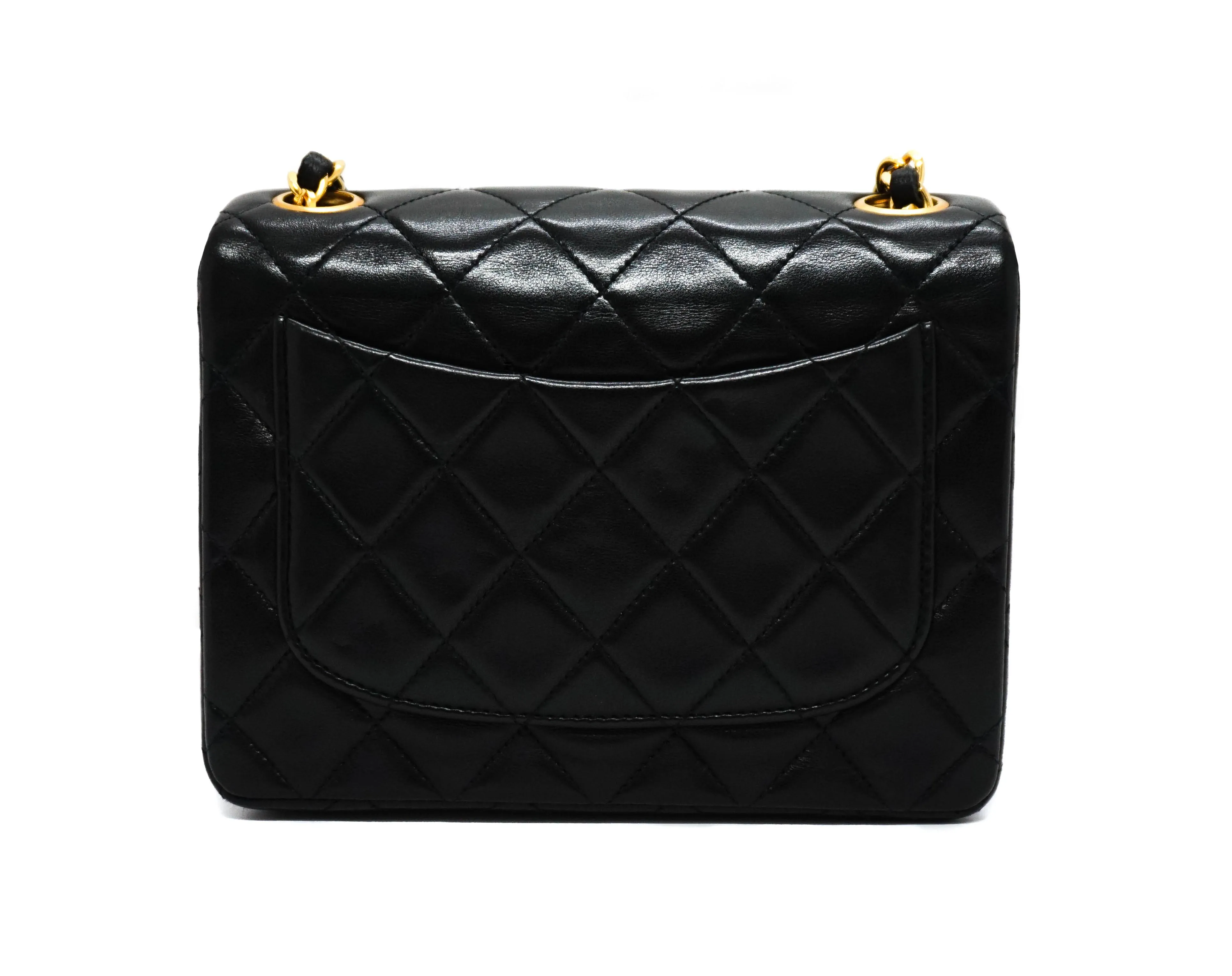 Chanel Vintage Black Lambskin Classic 2.55 Mini Flap Bag