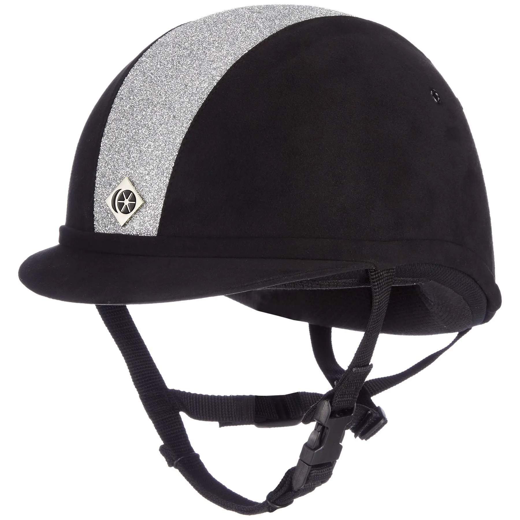 Charles Owen YR8 - Riding Hat - Sparkly Centre Black/Silver
