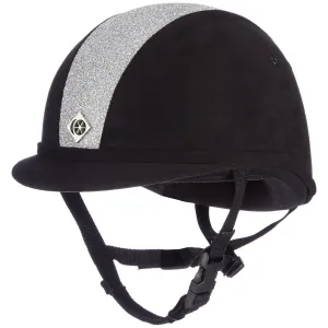 Charles Owen YR8 - Riding Hat - Sparkly Centre Black/Silver