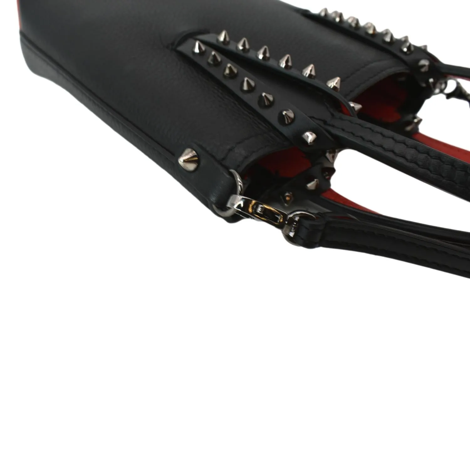 CHRISTIAN LOUBOUTIN Cabata Mini Leather Tote Bag Black