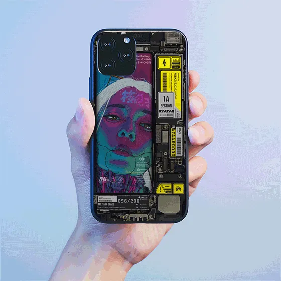 Chromatic Aberration Industrial LED Case for iPhone
