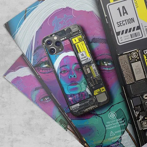 Chromatic Aberration Industrial LED Case for iPhone