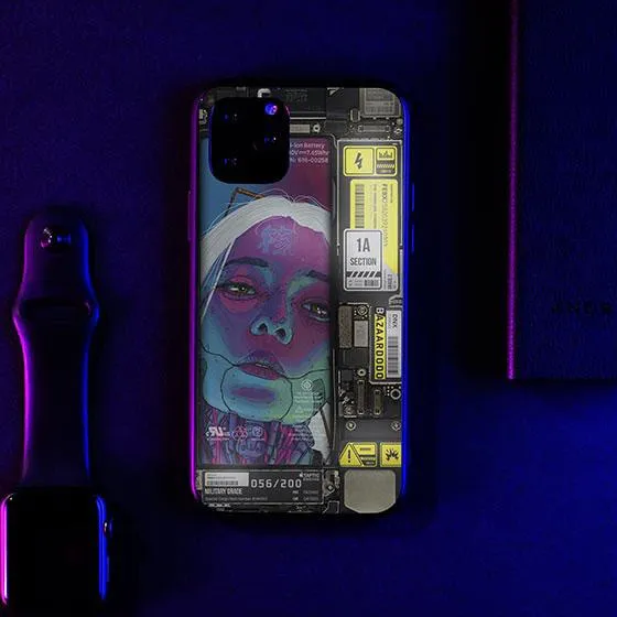 Chromatic Aberration Industrial LED Case for iPhone
