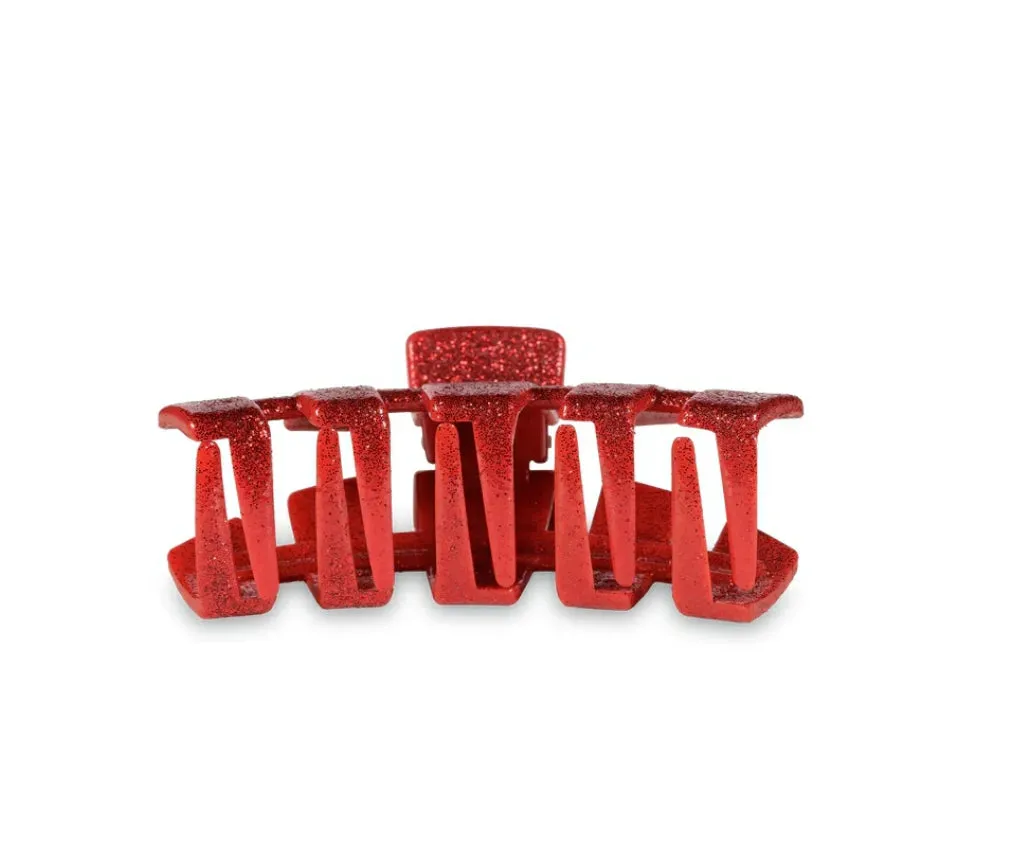 Classic Red Glitter Large Clip