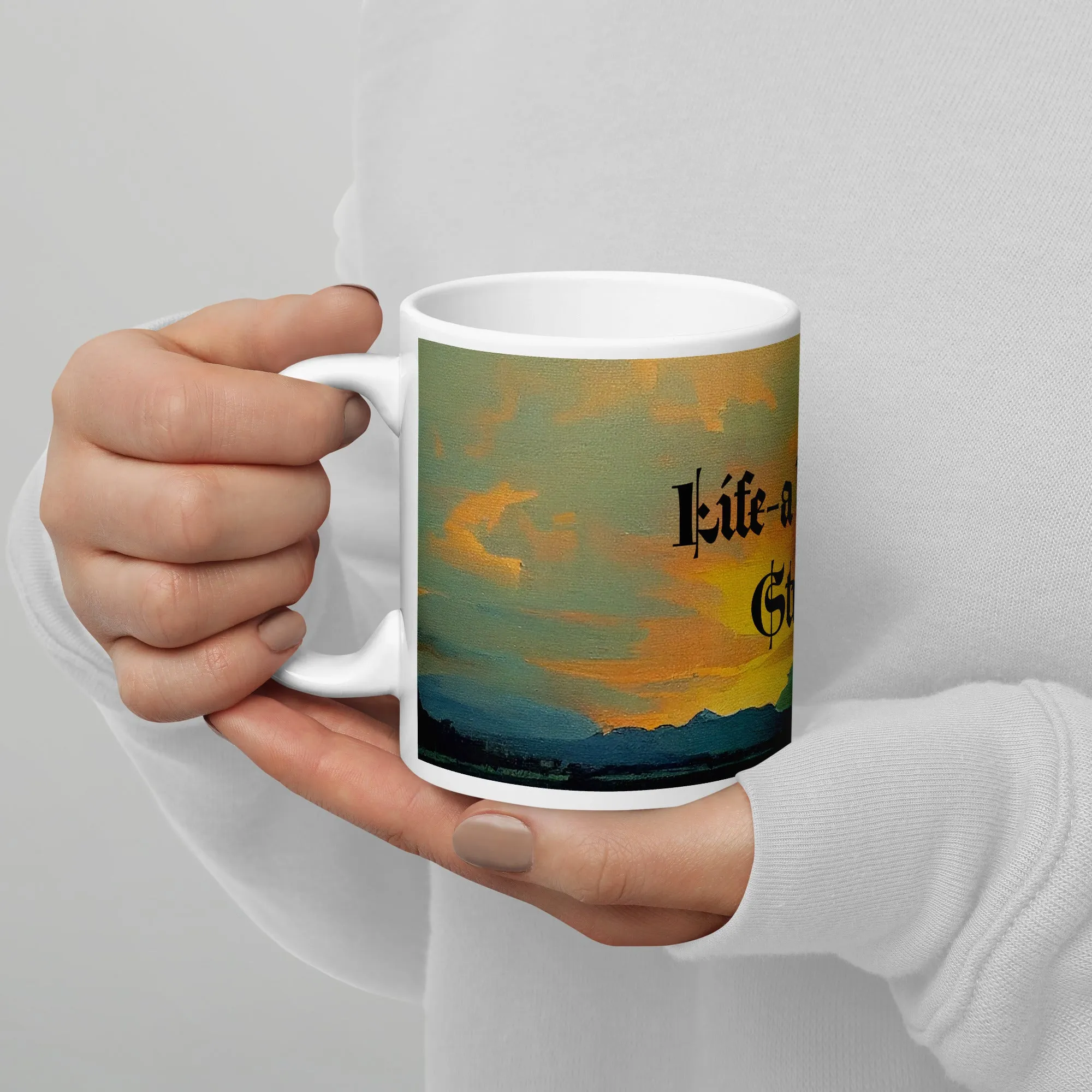 Coffee cup, White glossy mug, Gift for dad, mom, friends, family, teacher