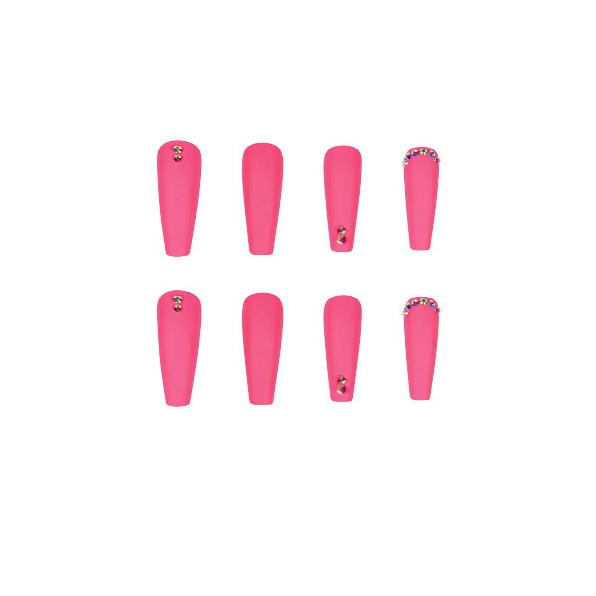 Coffin Hot Pink Matte Sparkly