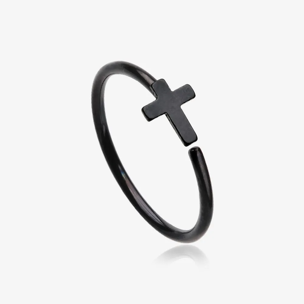 Colorline Cross Bendable Hoop Ring