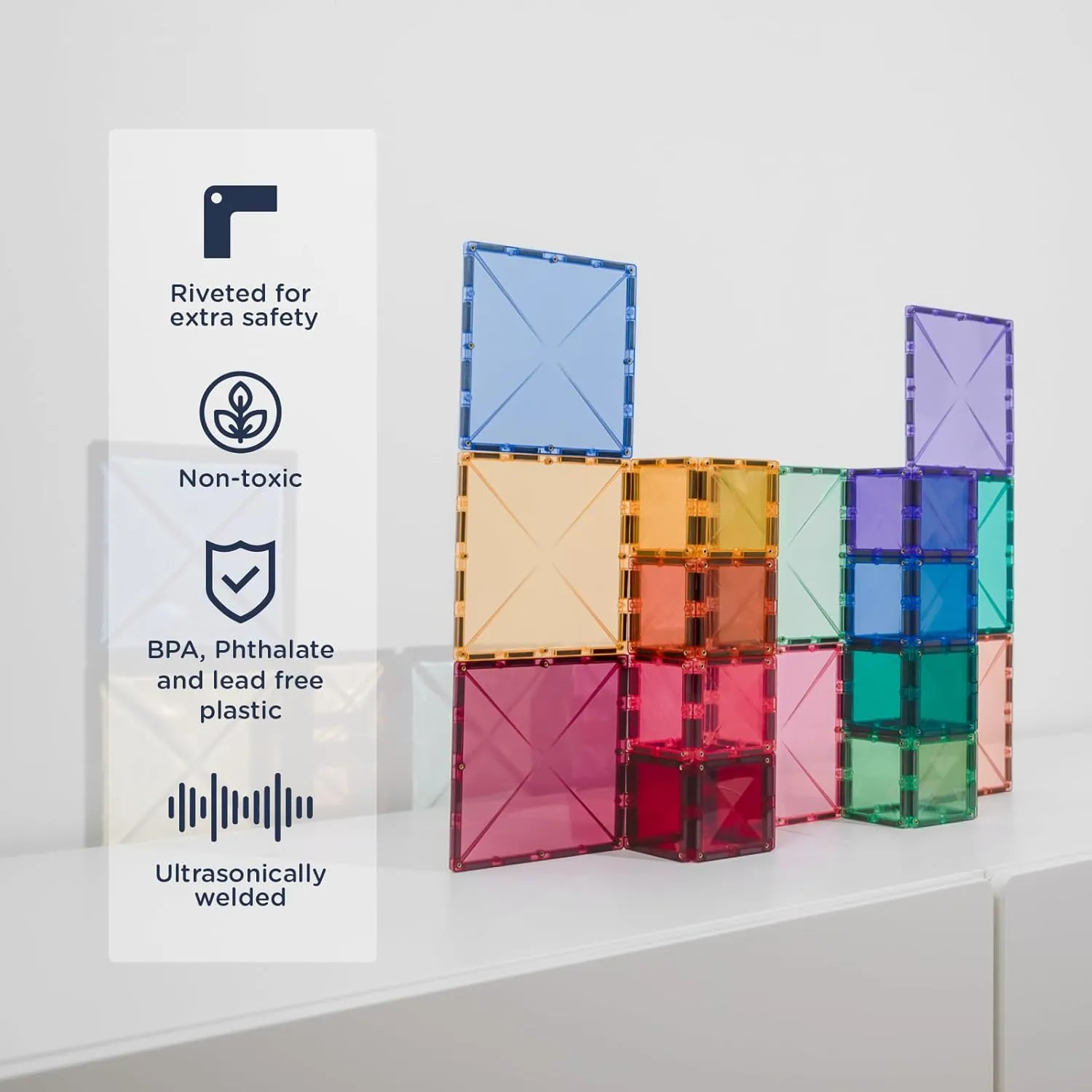 Connetix Pastel Square Pack (40 Pieces)