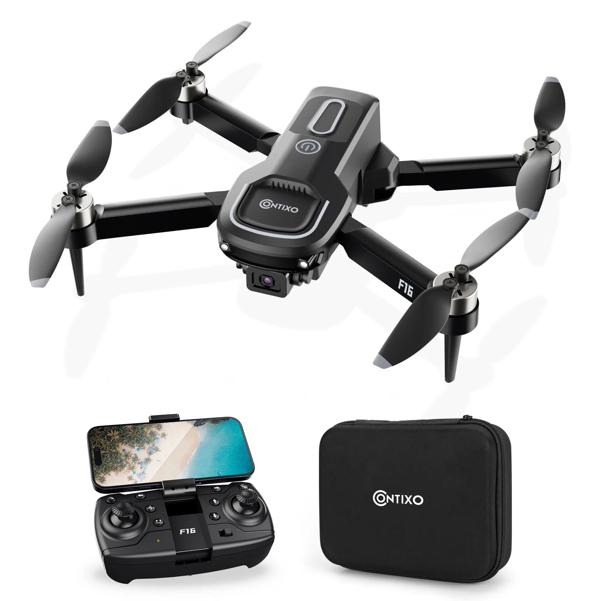 Contixo F16 Stunt Drone – 1080P HD Camera, Foldable Design, WiFi FPV, 16-Min Flight - 2024 Model by Contixo