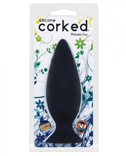 Corked Butt Plug  Medium - Charcoal
