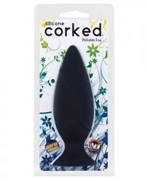 Corked Butt Plug  Medium - Charcoal