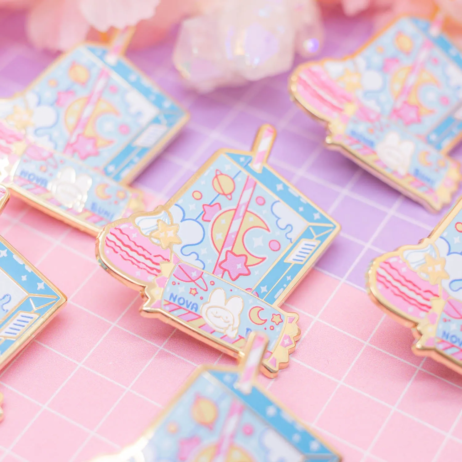 Cosmic Snacks - cosmic juice and snack enamel pin