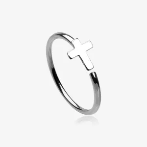 Cross Bendable Hoop Ring
