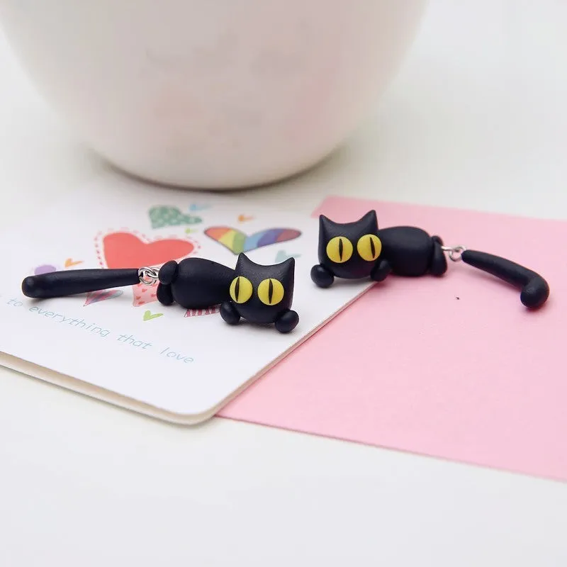 Cute Black Cat Earrings